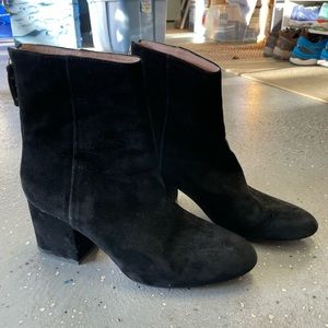 Black suede J Crew booties